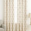 SANJARR Beige _Linen Sheer Print Curtains