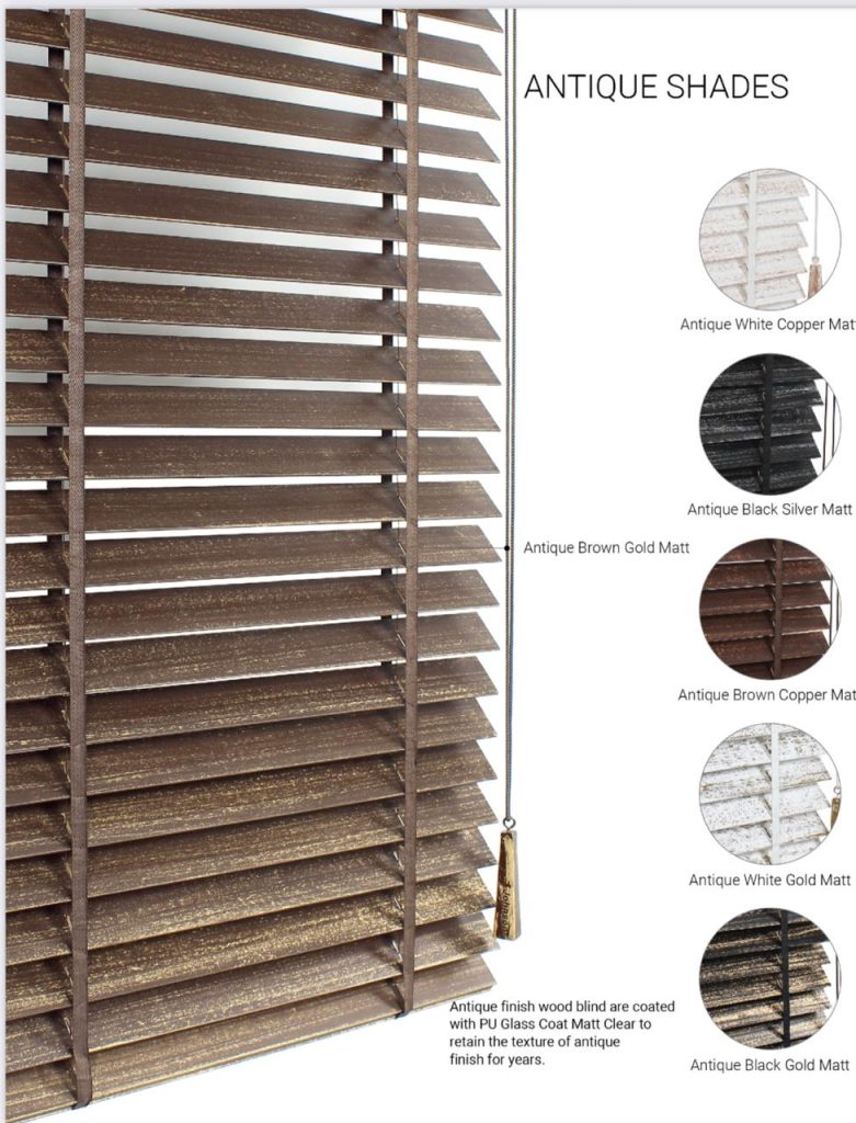 Antique Shades Wooden Blinds