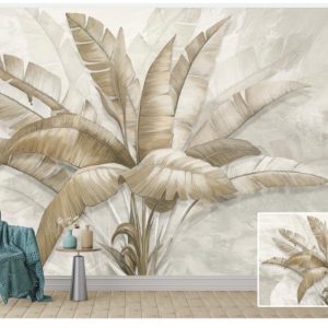 Tropical design custom printed wallpaper by Sanjar Furnishings in Bangalore