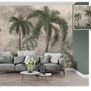 Tropical forest wall mural for home interior by Sanjar Furnishings Bangalore