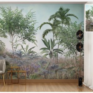Tropical design custom printed wallpaper by Sanjar Furnishings in Bangalore