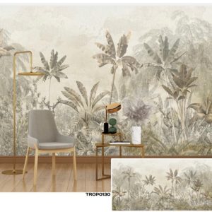 Tropical design custom printed wallpaper by Sanjar Furnishings in Bangalore
