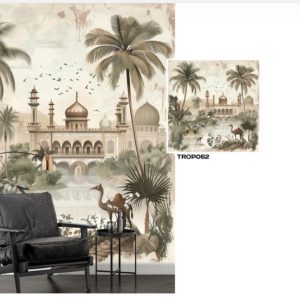 Tropical design custom printed wallpaper by Sanjar Furnishings in Bangalore