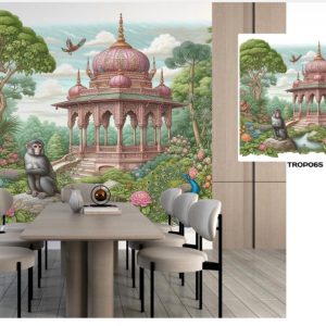 Tropical design custom printed wallpaper by Sanjar Furnishings in Bangalore