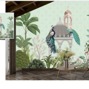 Tropical design custom printed wallpaper by Sanjar Furnishings in Bangalore