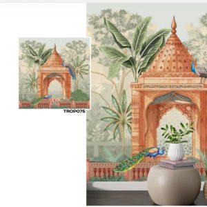 Tropical design custom printed wallpaper by Sanjar Furnishings in Bangalore