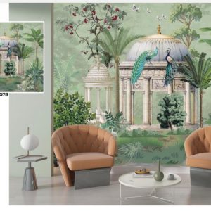 Tropical design custom printed wallpaper by Sanjar Furnishings in Bangalore