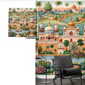 Tropical design custom printed wallpaper by Sanjar Furnishings in Bangalore