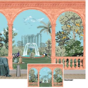 Tropical design custom printed wallpaper by Sanjar Furnishings in Bangalore