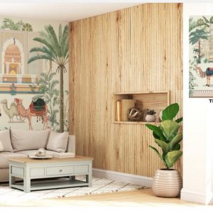Tropical design custom printed wallpaper by Sanjar Furnishings in Bangalore