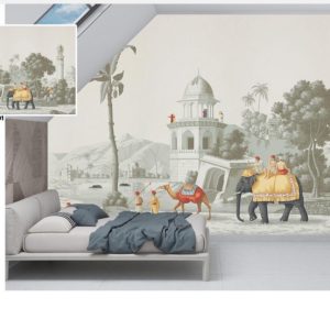 Tropical design custom printed wallpaper by Sanjar Furnishings in Bangalore