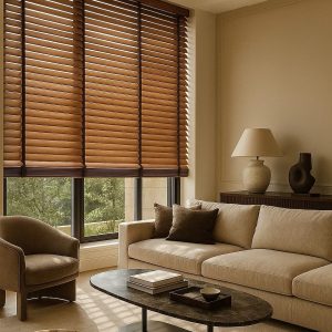 custom made wooden blinds for homes and office sanjar furnishings koramangala, Bangalore