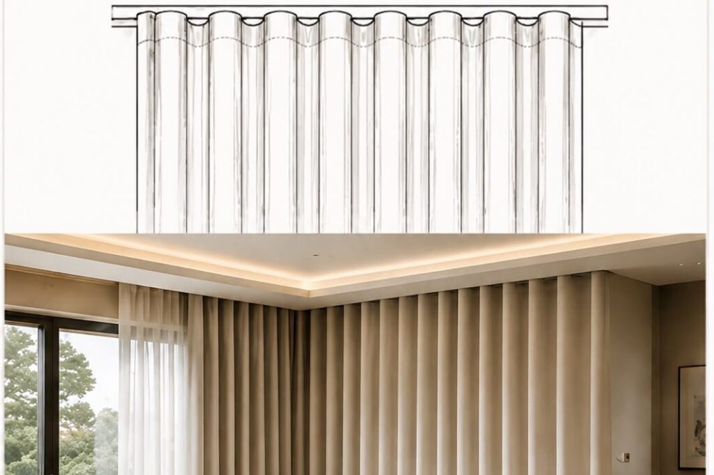 Wave Fold Curtains Bangalore