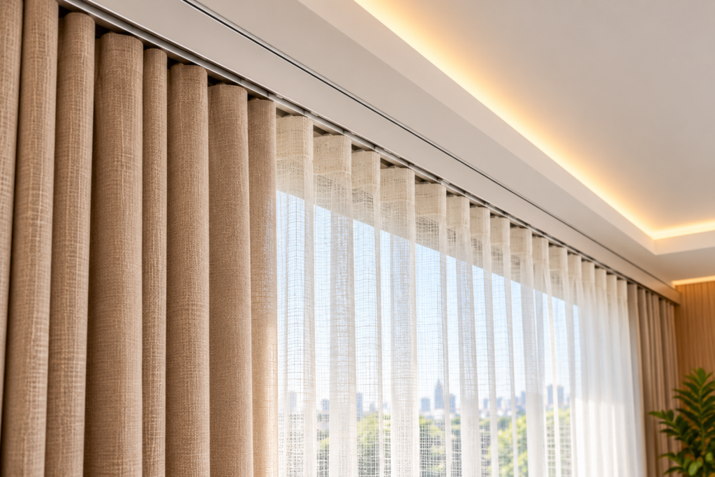 curtain tracks clean elegant finish bangalore